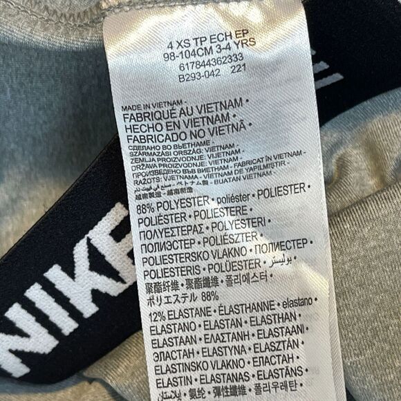 New Nike Sport Essentials Printed Leggings Toddler Girls Size 4 - Picture 3 of 7